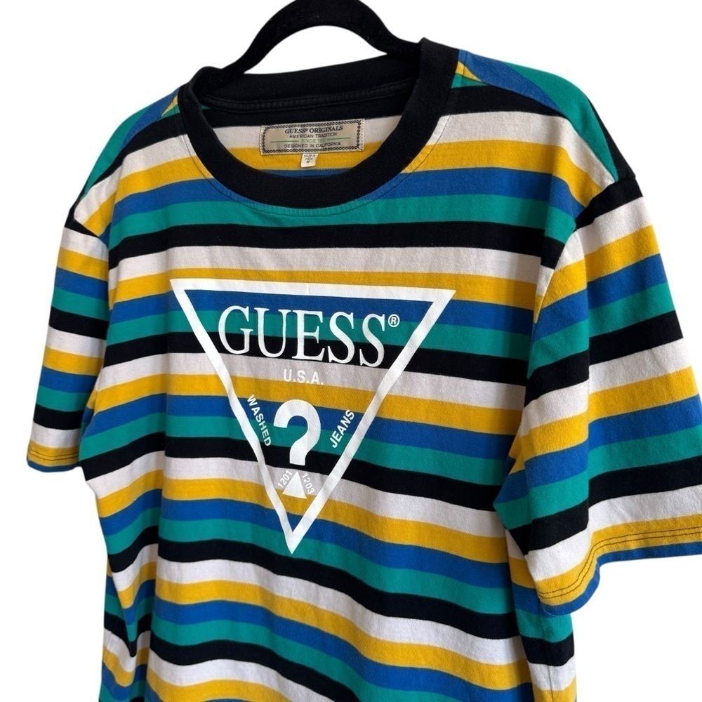 GUESS UO Exclusive Vista Striped Tee, Size M - Picture 7 of 10